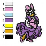 Daisy Duck The Princess Embroidery Design